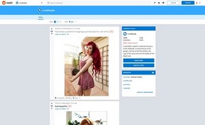 screenshot at redheads reddit NSFW site
